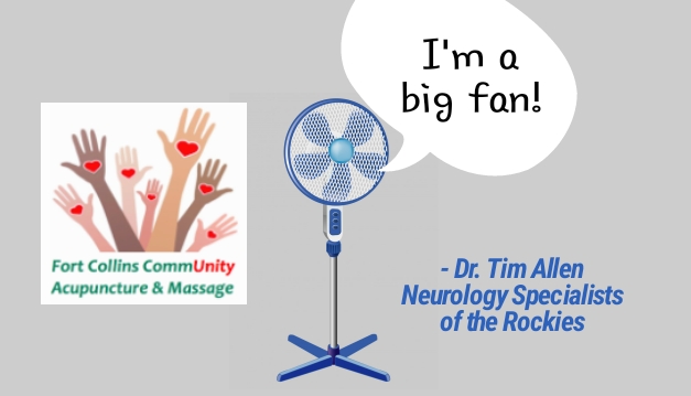 Fort Collins CommUnity Acupunture & Massage best of 2018 award, praised by neurologist Tim Timothy Allen, MD from Neurology Specialists of the Rockies